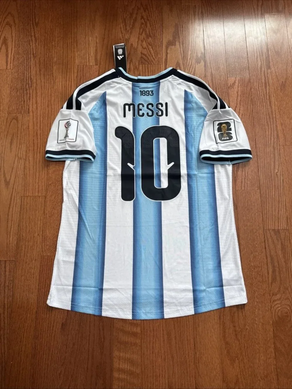 Adult Mens Lionel Messi 2026 World Cup Soccer Jersey Blue White - Picture 5 of 5